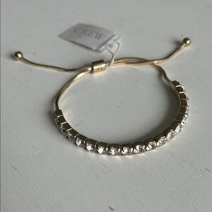 J. Crew Gold and cubic zirconia tennis bracelet NWT